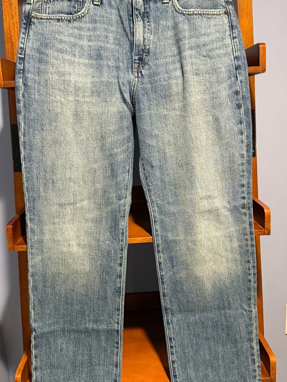 J. Crew Women's Nipped Straight-Leg High Rise Jeans in Light Blue Wash